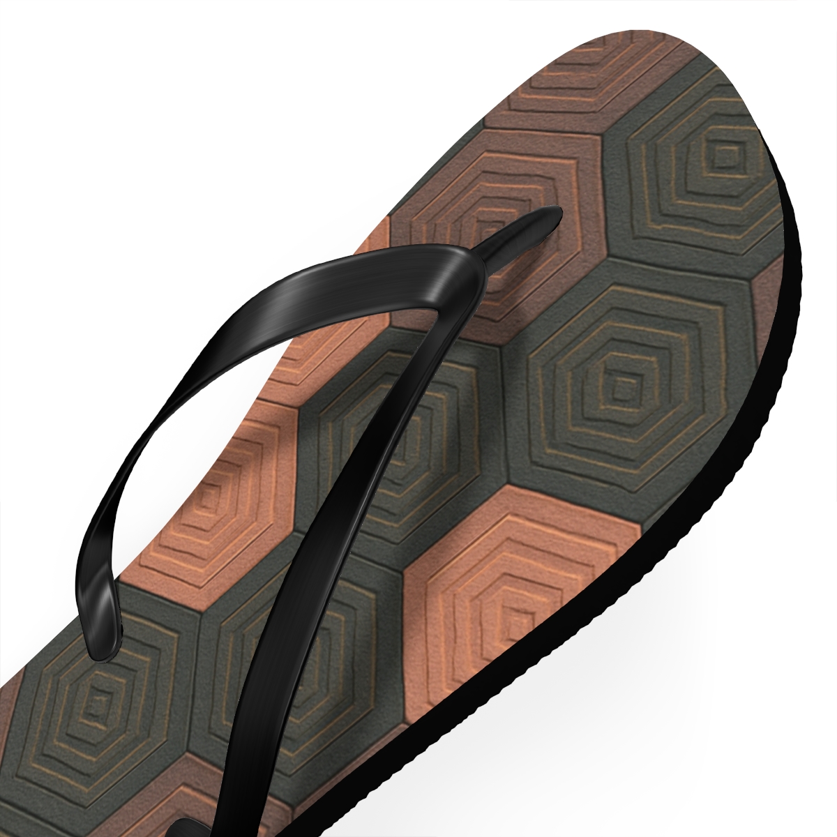Hex Quilt Nebula Tiling stylish summer flip flops