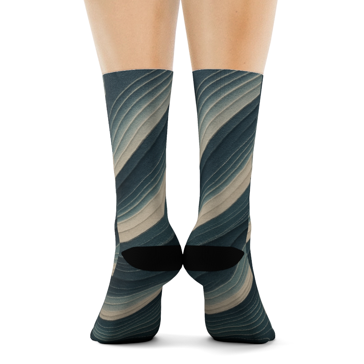 Wind Carved Ripple Arc Spectrum sports performance socks
