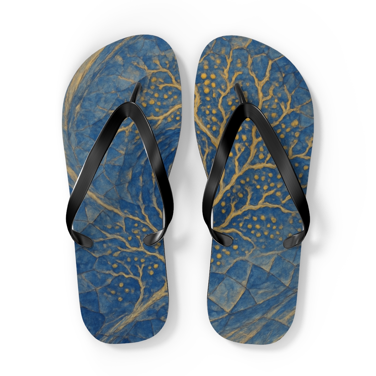 Eddy Lattice Radiance unique graphic flip flops