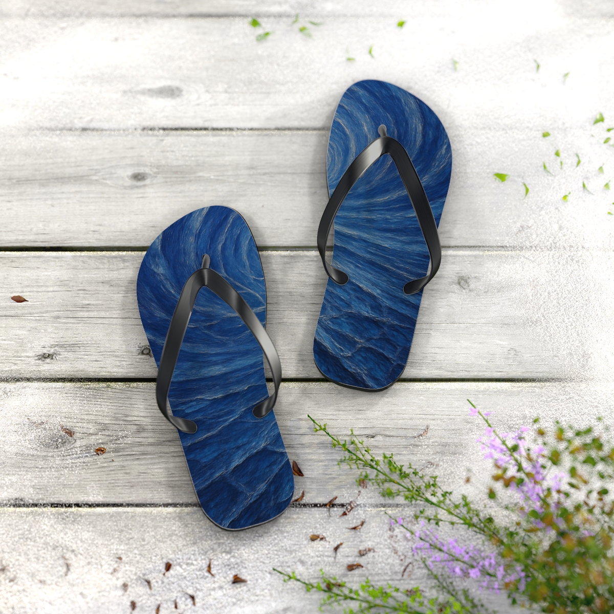 Indigo Tide Flip Flops