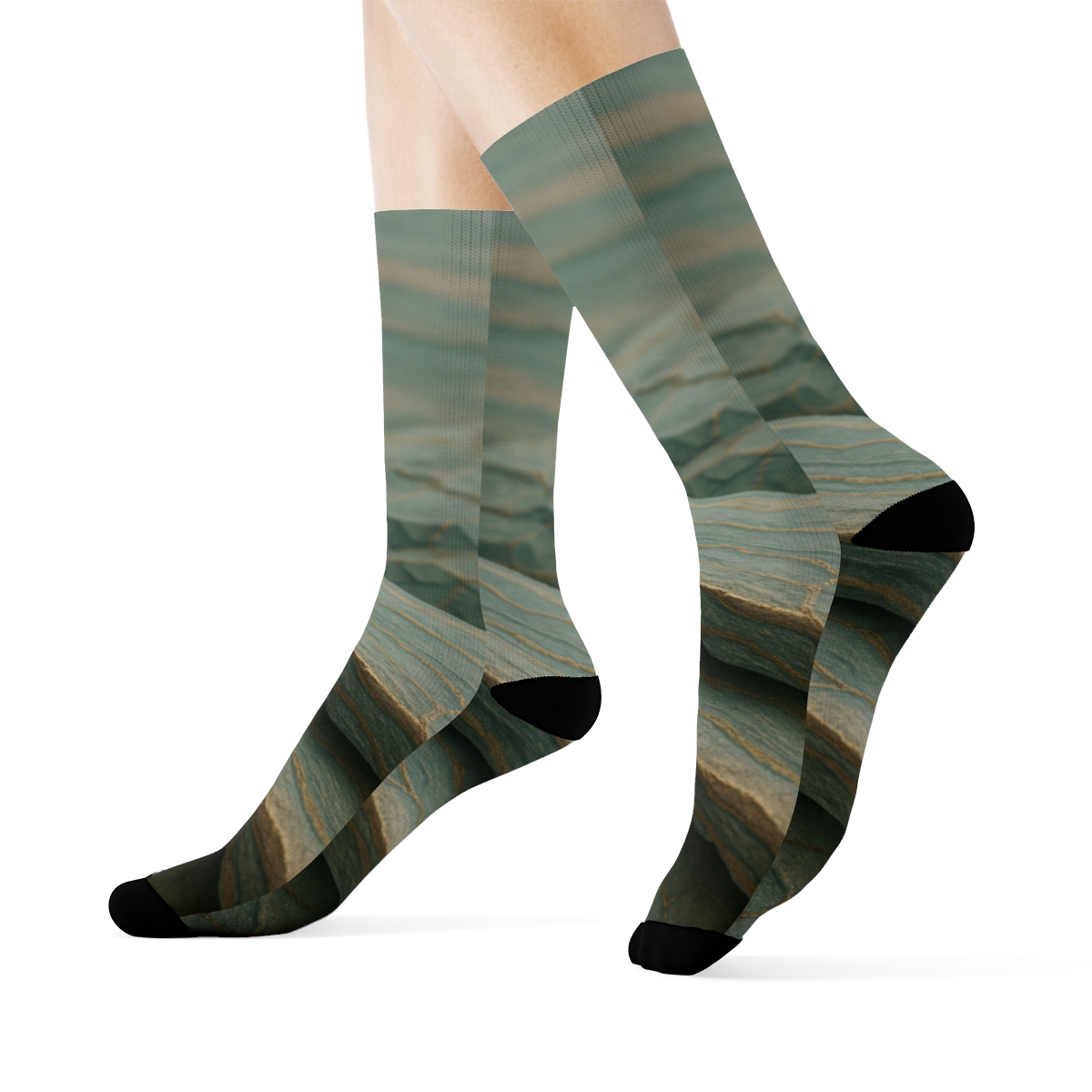 Strata Ribbon Mosaic custom socks