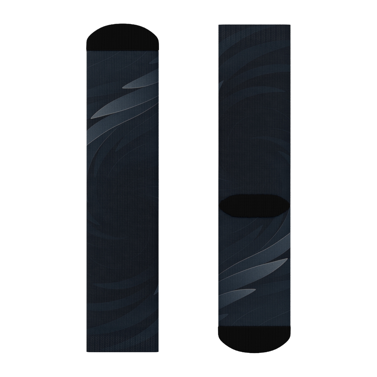 Silent Wing Vortex Script unique printed socks