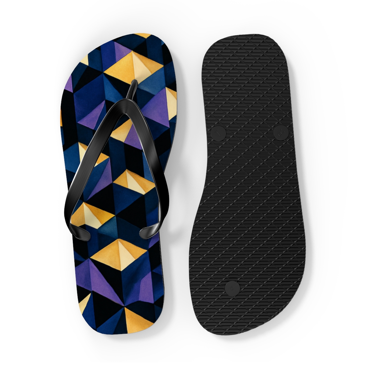 Hex Prism Drift Tessellation personalized beach flip flops
