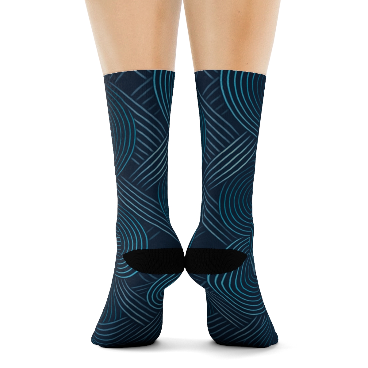 Moire Orbit Weave comfortable cotton socks