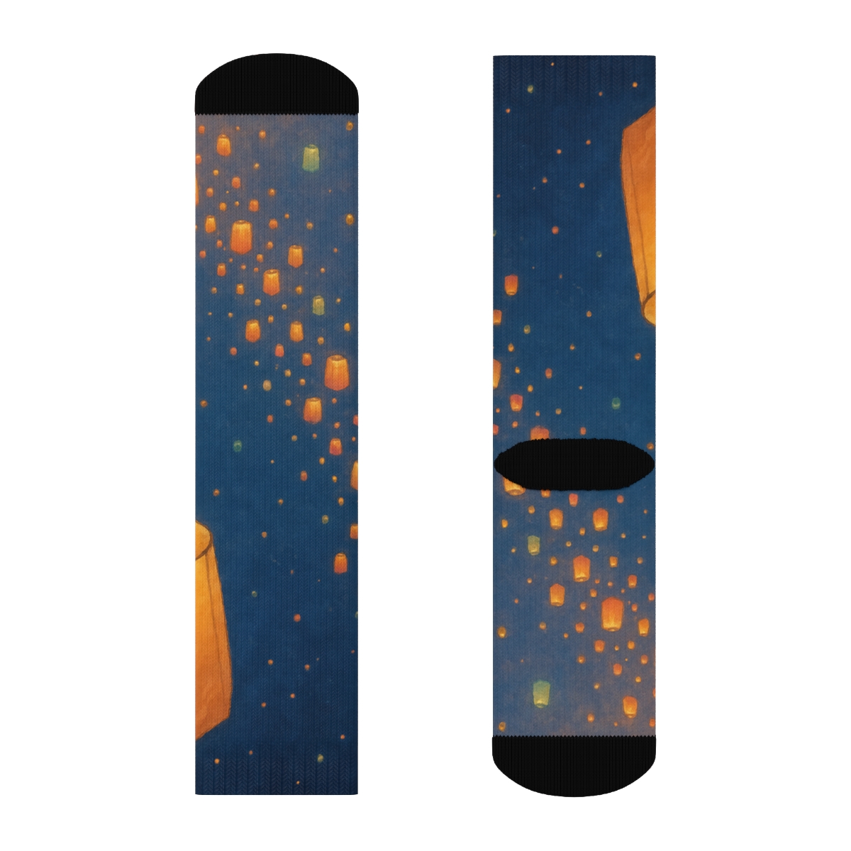 Midsummer Lantern Drift designer logo socks