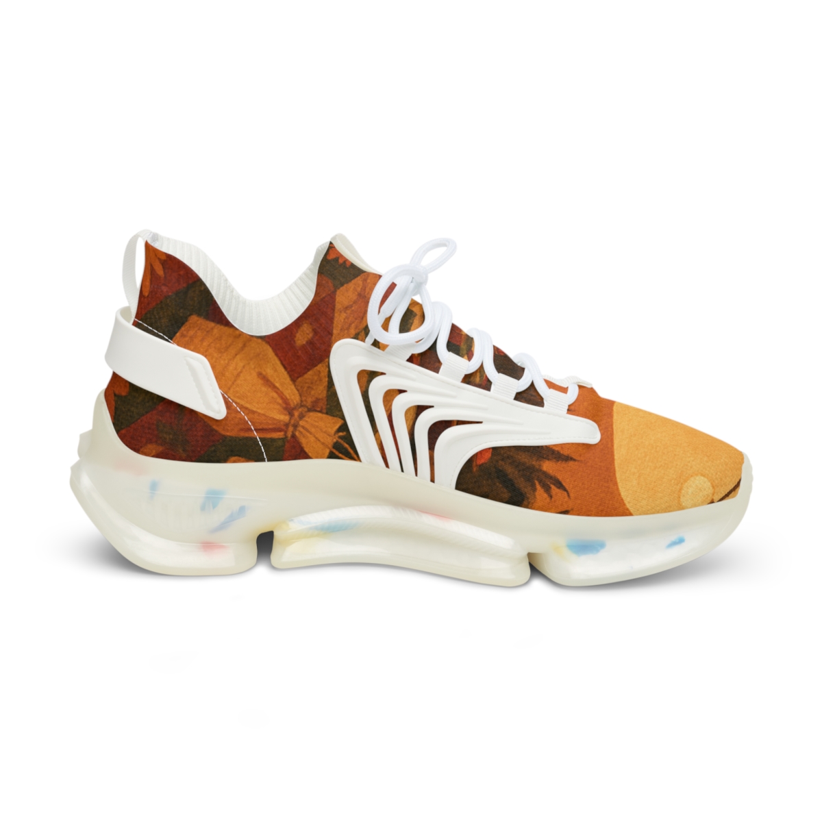 Harvest Moon Patchwork personalized athletic sneakers