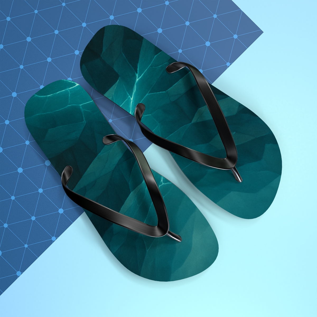 Prism Vein Tapestry trendy printed flip flops