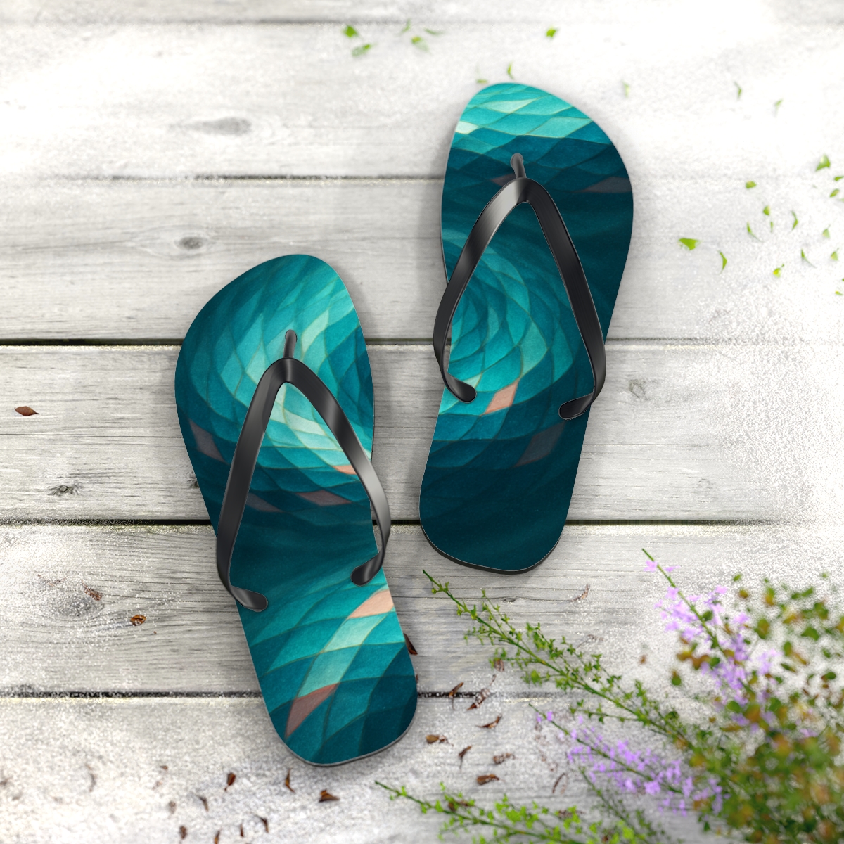 Cuttlefish Prism Shift unique graphic flip flops