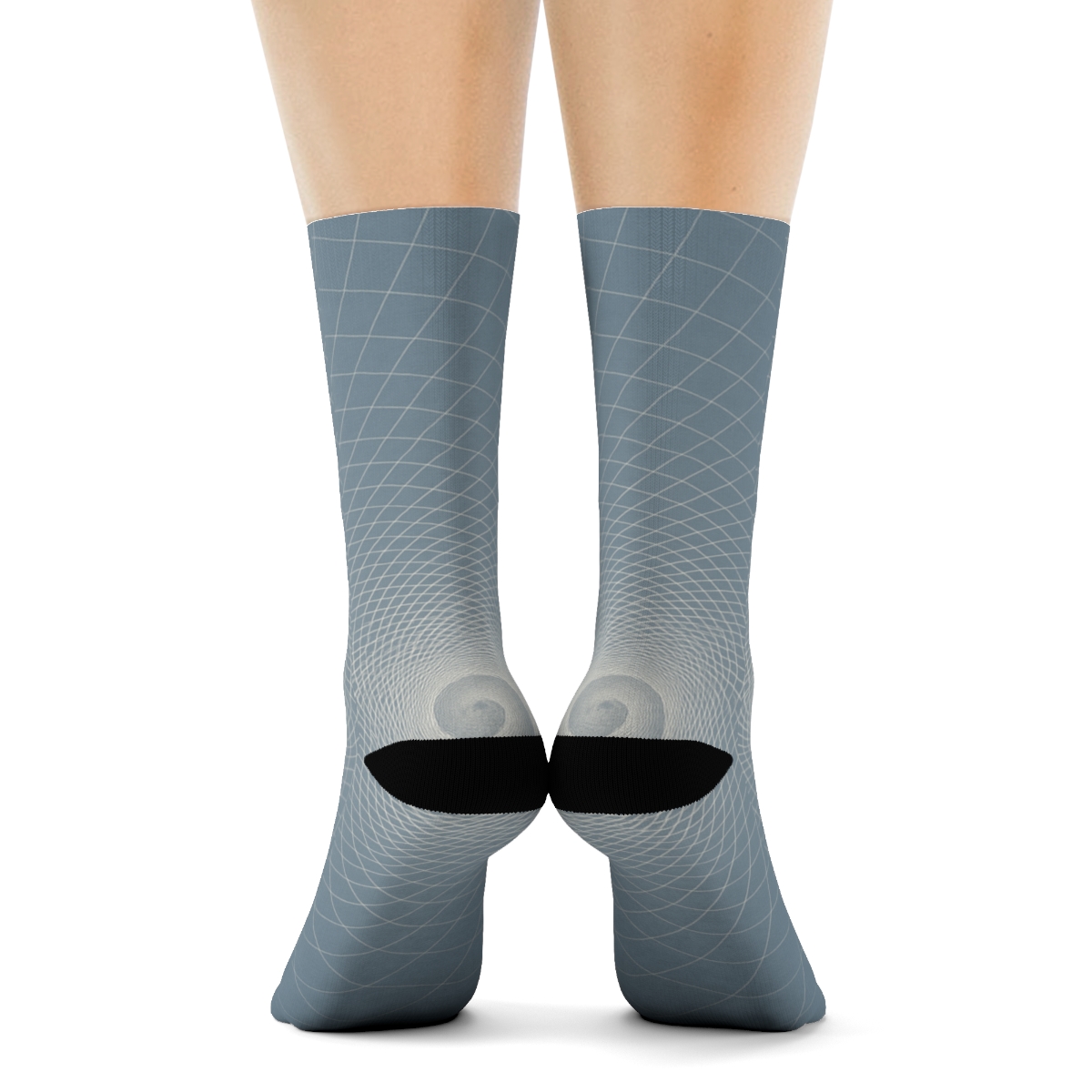 Spiral Offset Grid Veil personalized cozy socks