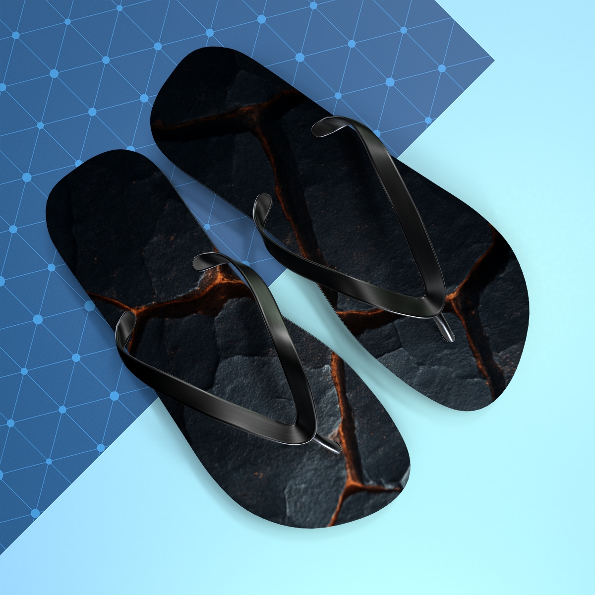 Basalt Vein Tessellation stylish summer flip flops