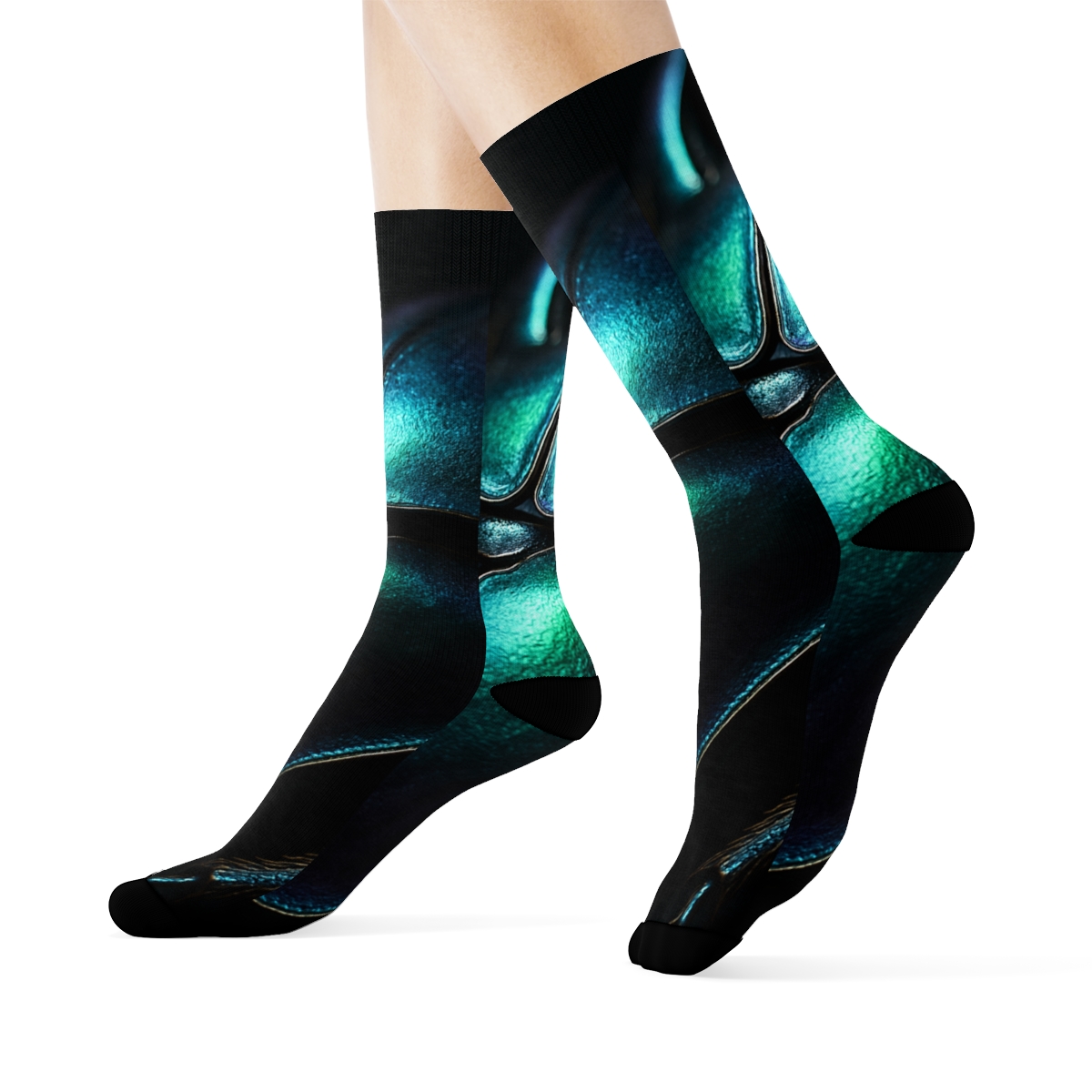 Iridescent Armor Of The Stag Beetle custom socks