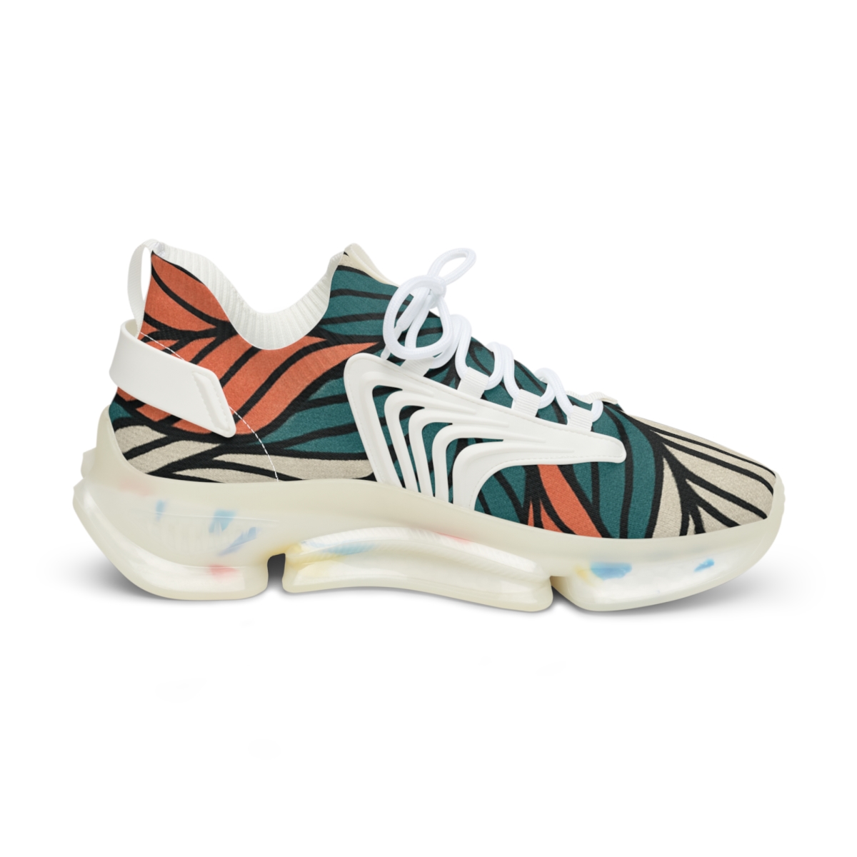 Camellia Tessellated Veinwave unique printed sneakers