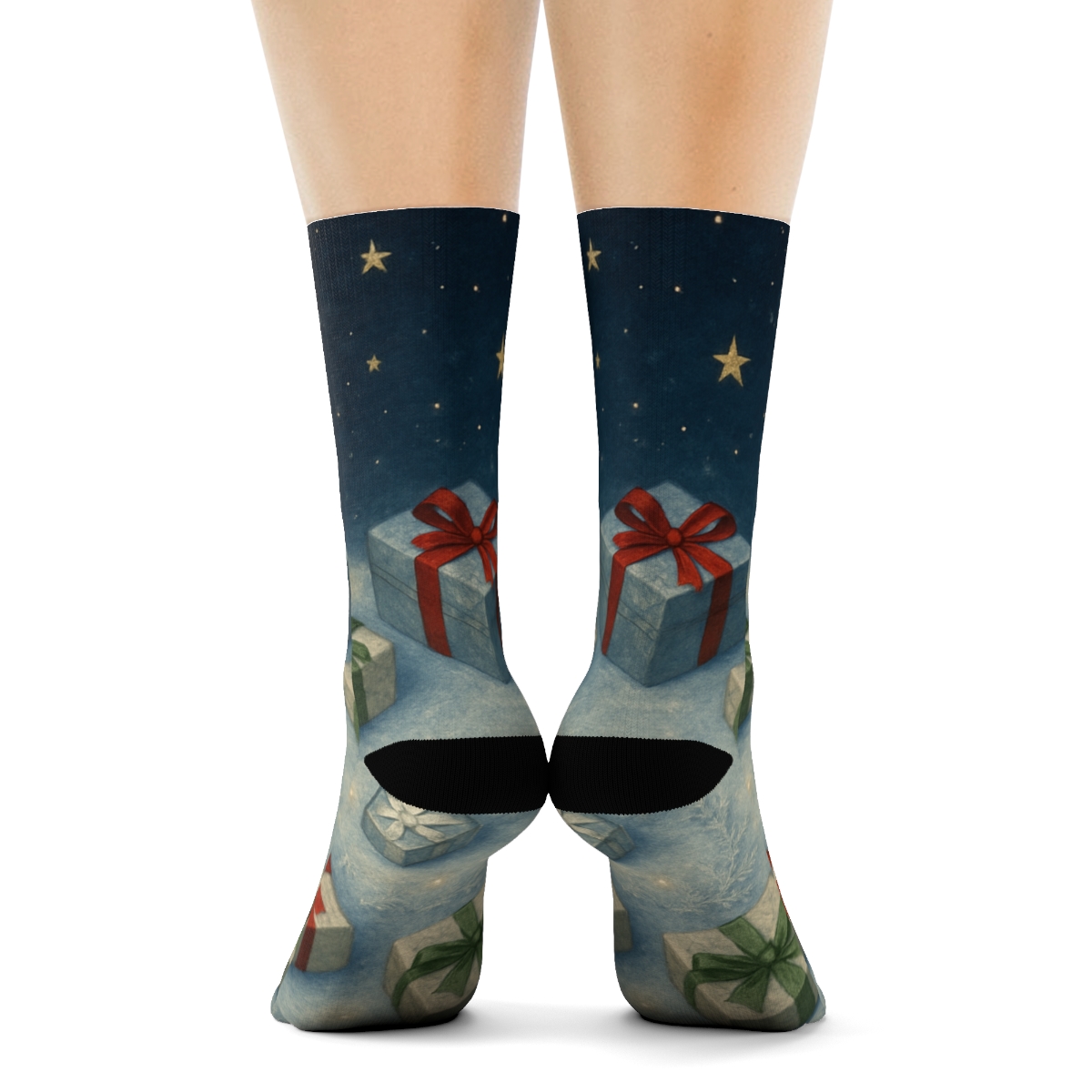 Winter Starlight Gift Tapestry personalized cozy socks