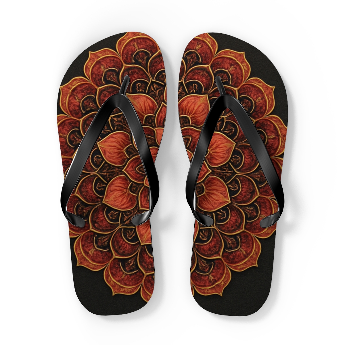 Ember Petal Microfiligree designer logo flip flops