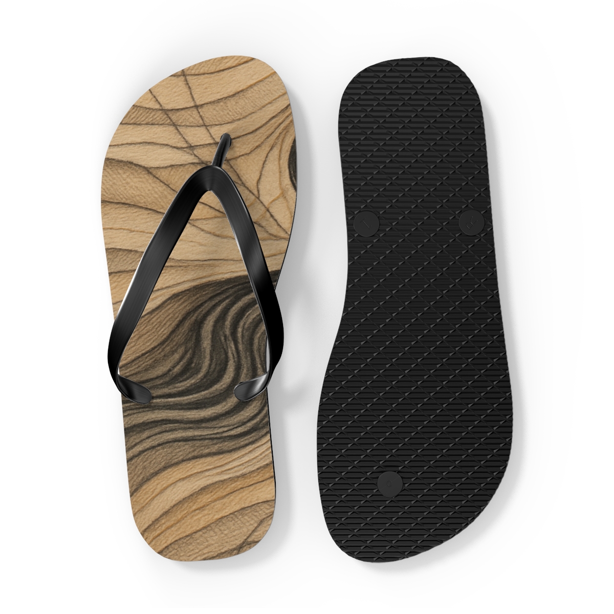 Erosion Vein Ripple Weave unique graphic flip flops