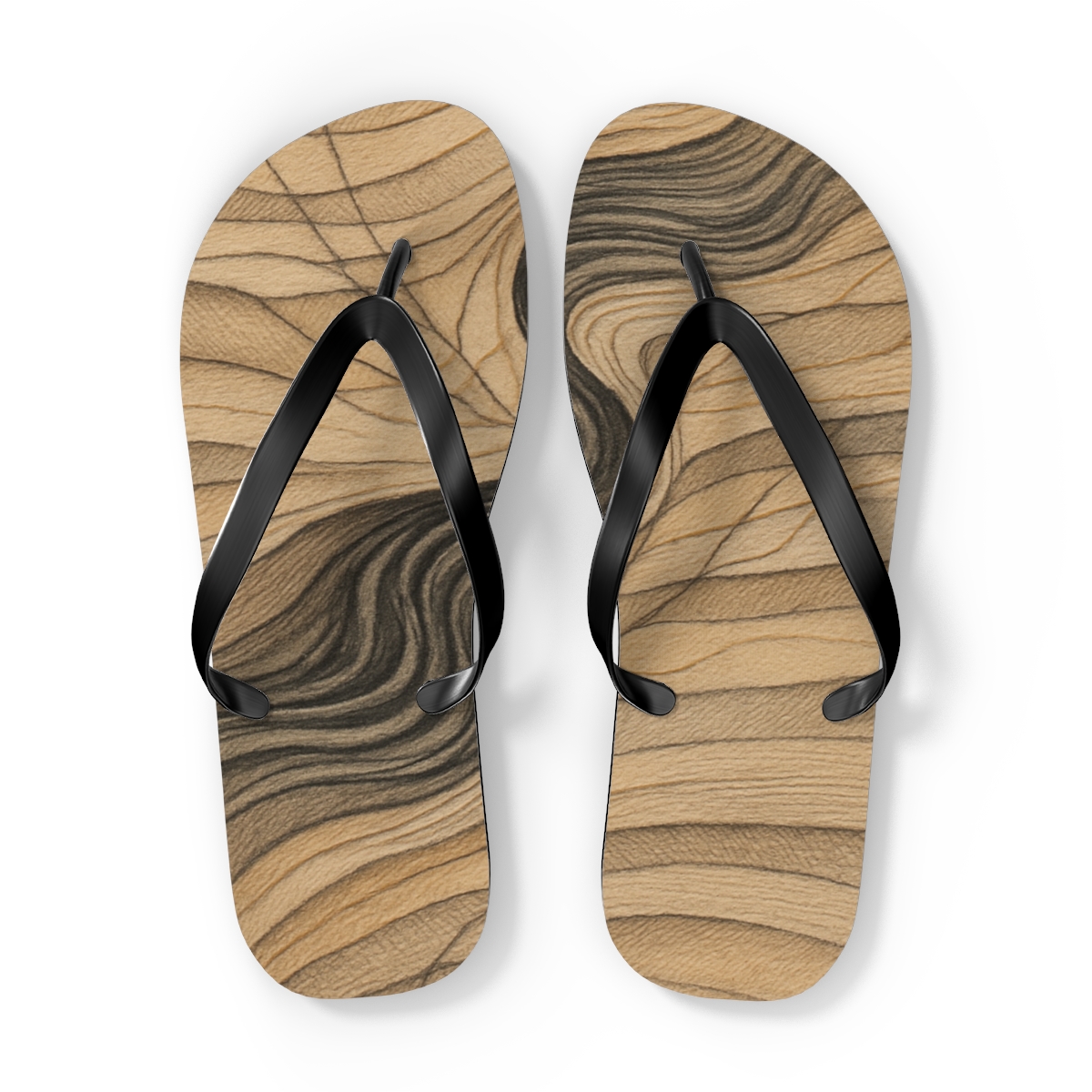 Erosion Vein Ripple Weave unique graphic flip flops