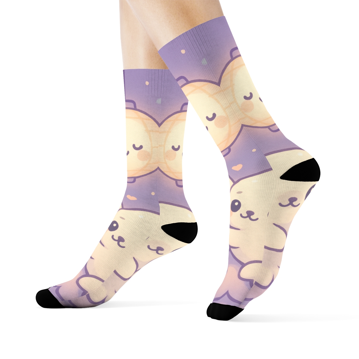 Pastel Lantern Seal Sleepover personalized cozy socks