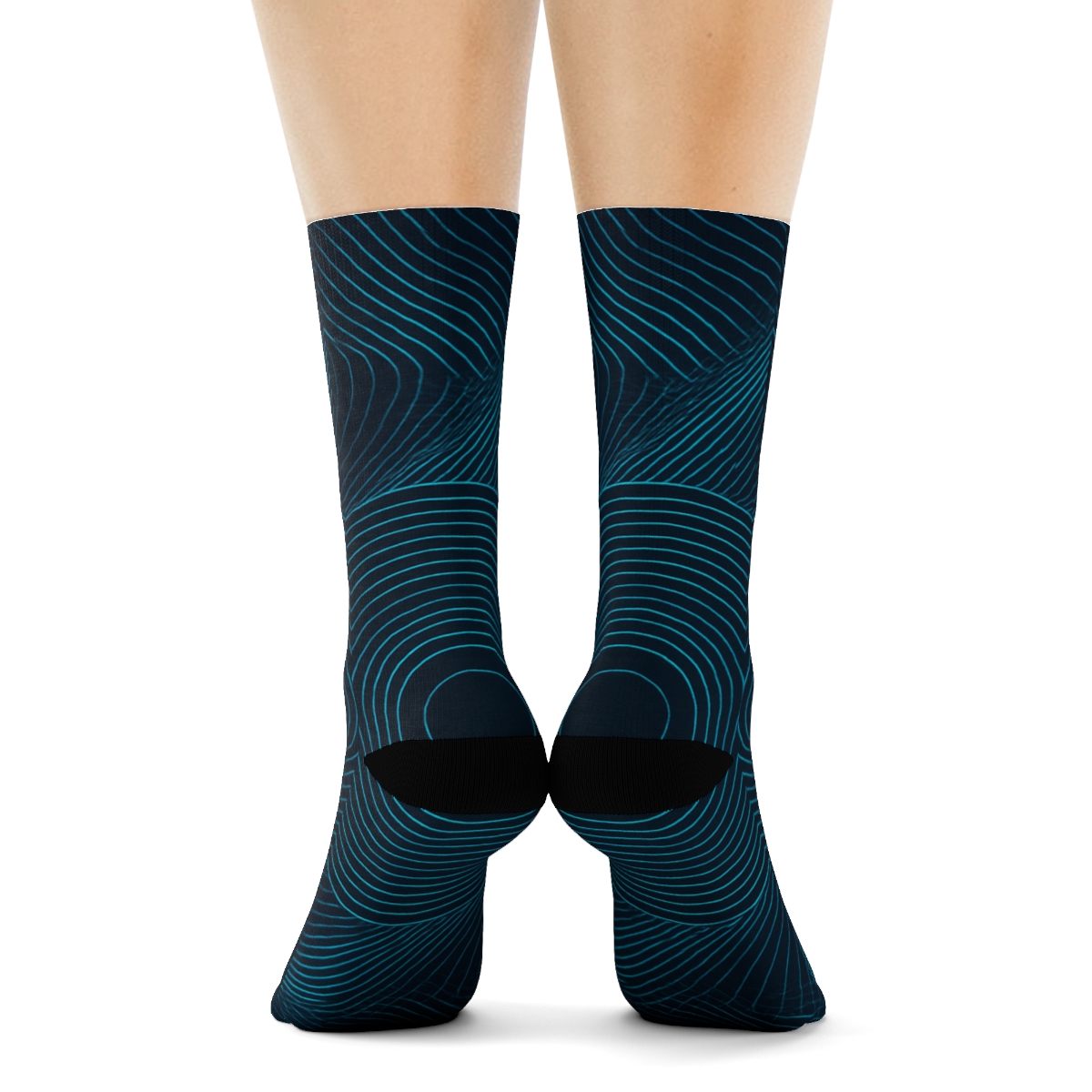 Moire Orbit Weave designer logo socks