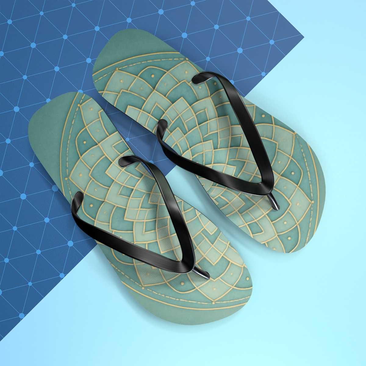 Radial Petal Lattice soft sole flip flops