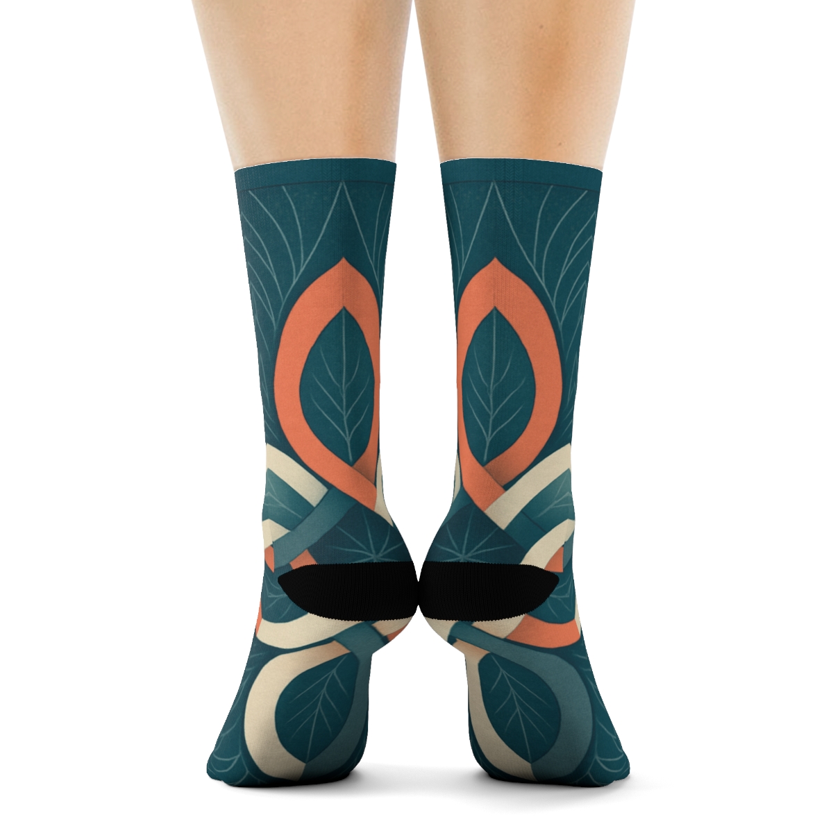 Poppy Petal Interlace Circuit designer logo socks