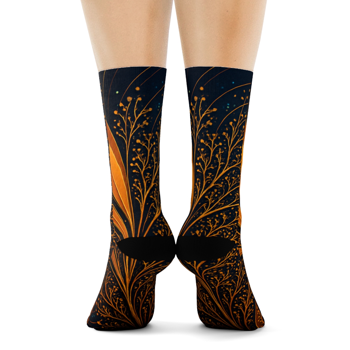 Marigold Fractal Bloom Circuit designer logo socks