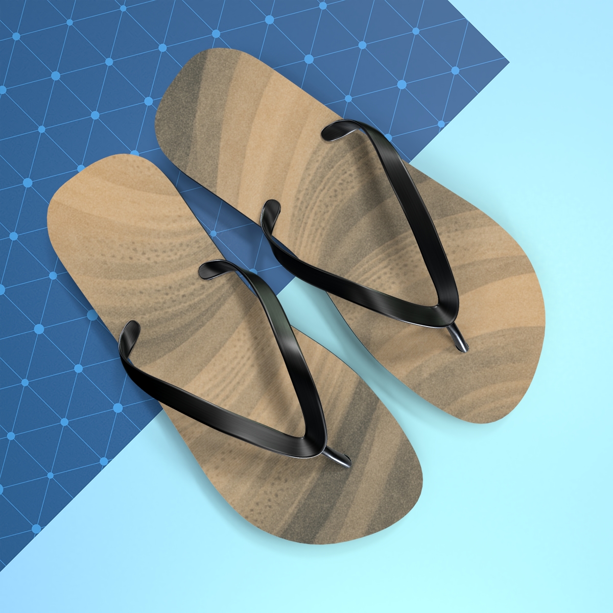 Wind Sculpted Arc Weave colorful rubber flip flops