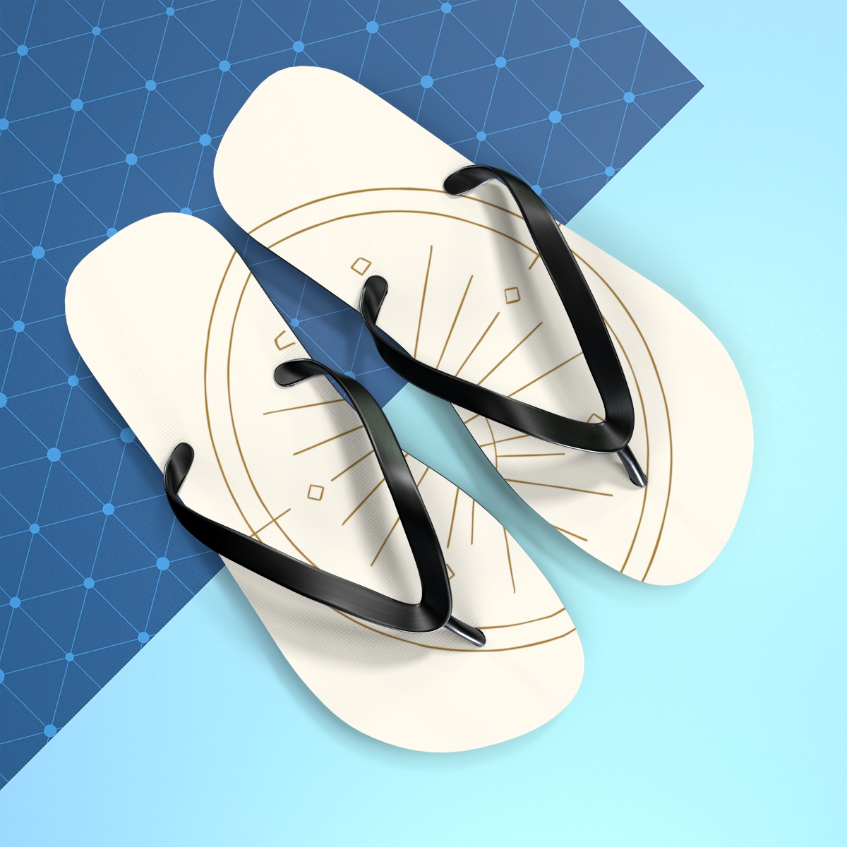 Minimal Sunline Compass Mandala comfortable casual flip flops