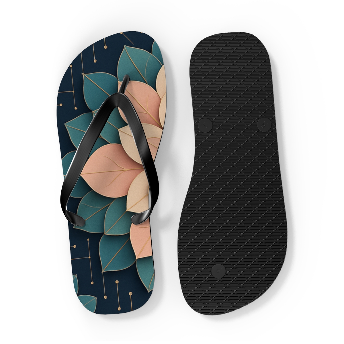 Orchid Folded Rosette Circuit unique graphic flip flops