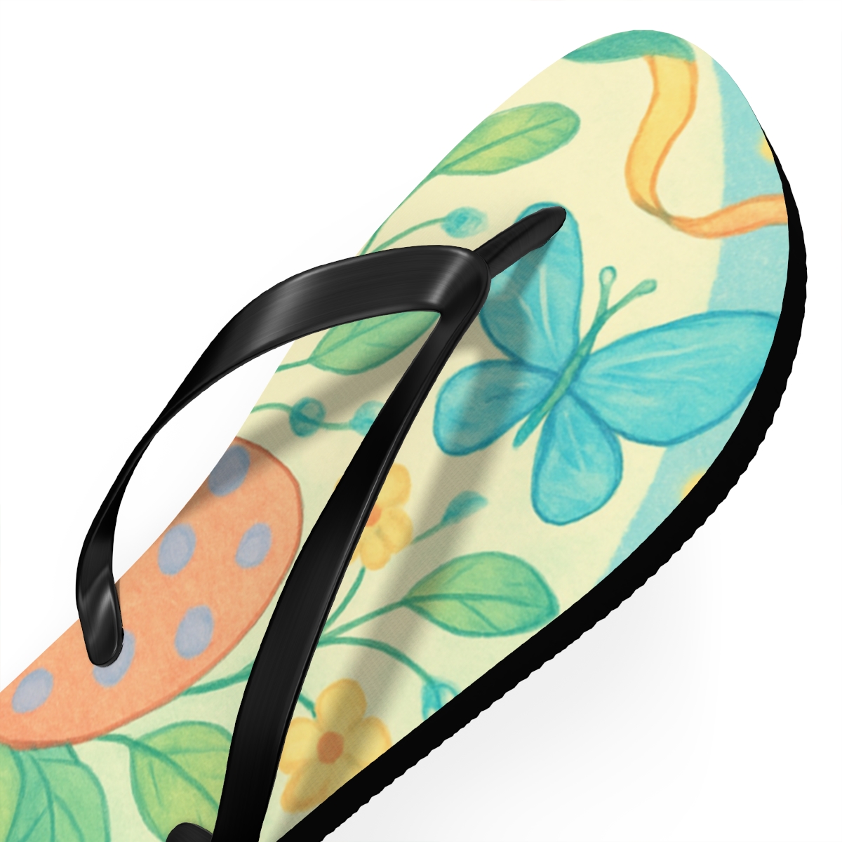Spring Equinox Egg Garden designer logo flip flops