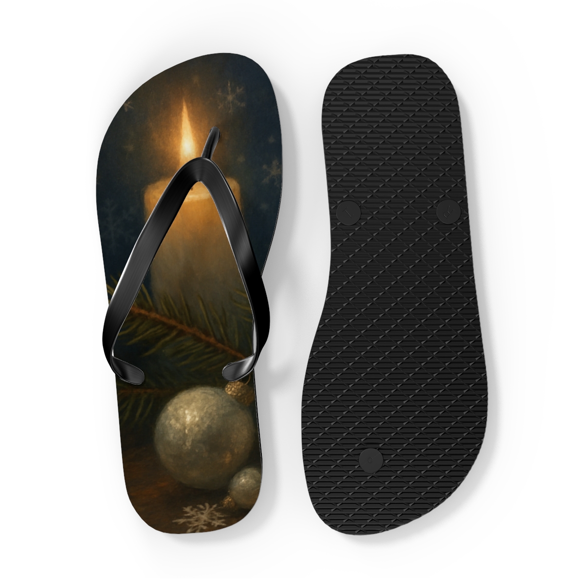 Hearthside Winter Ornament Drift soft sole flip flops