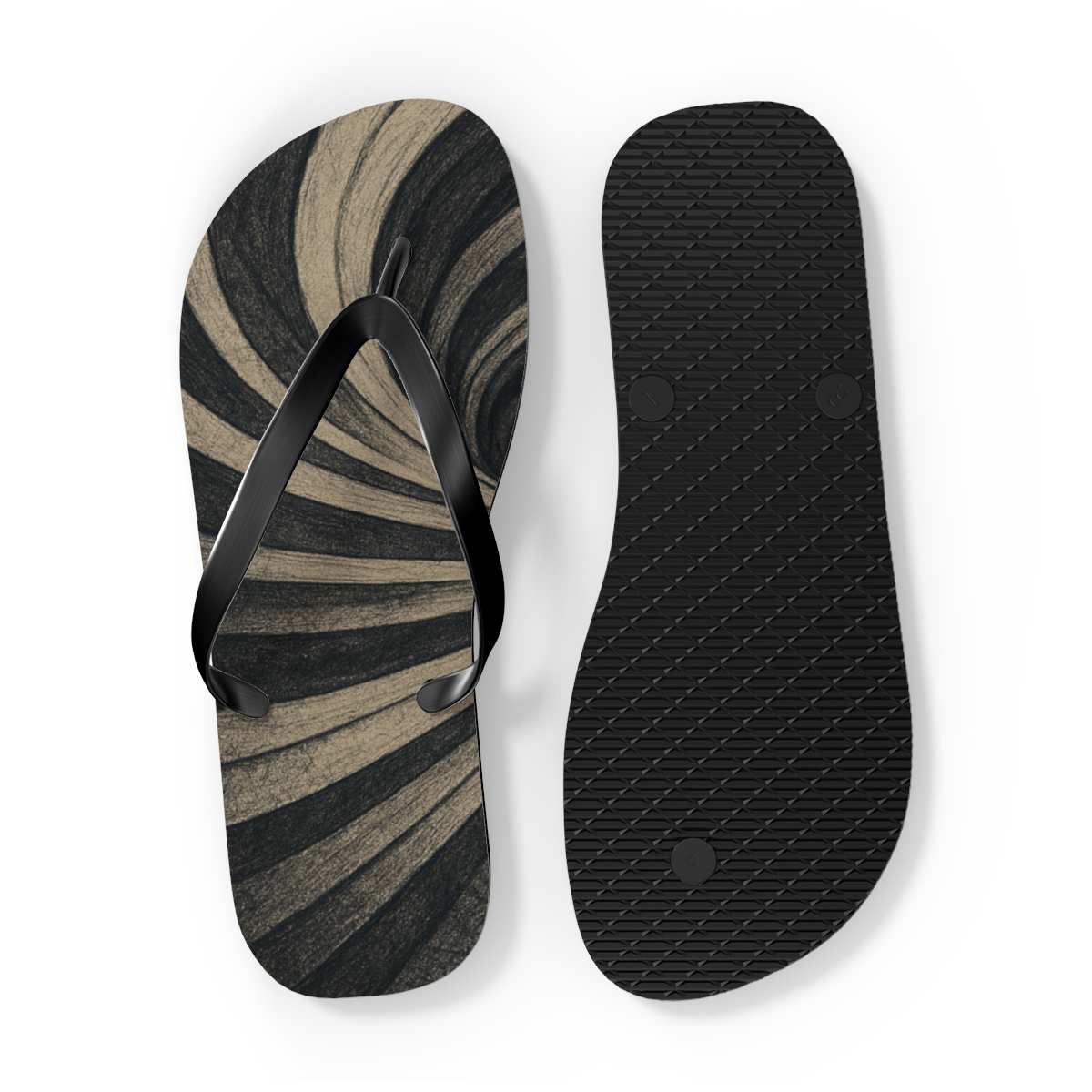 Wind Arc Strata Vortex Grid colorful rubber flip flops