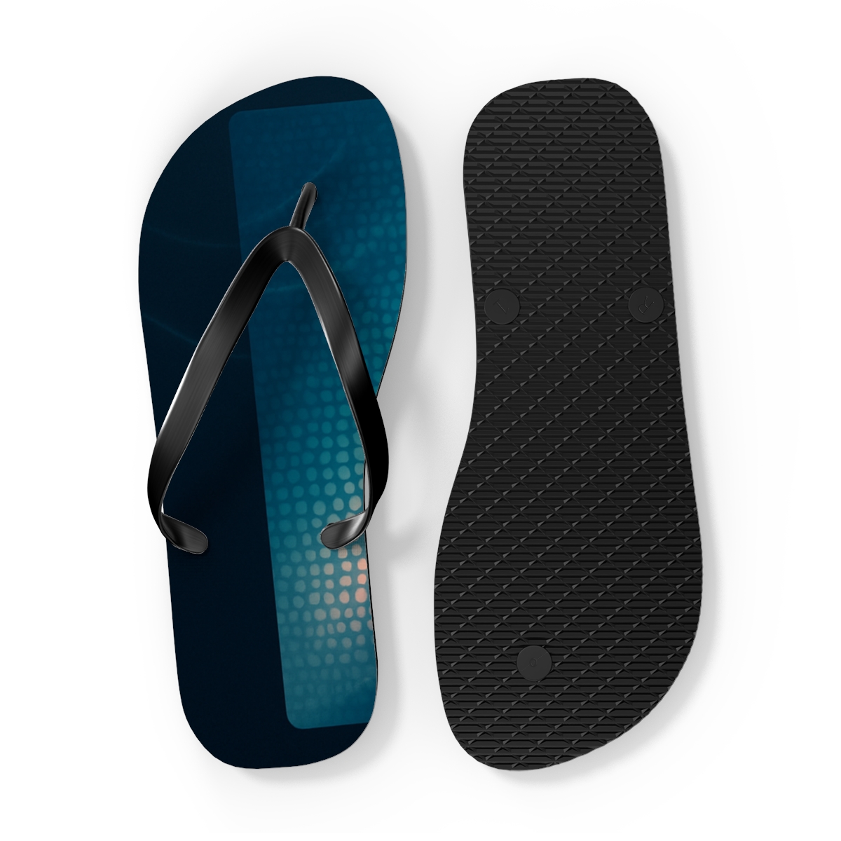 Cuttlefish Chromatic Cipher personalized beach flip flops