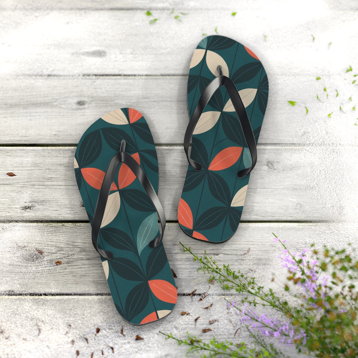 Orchid Pulse Tessellation soft sole flip flops