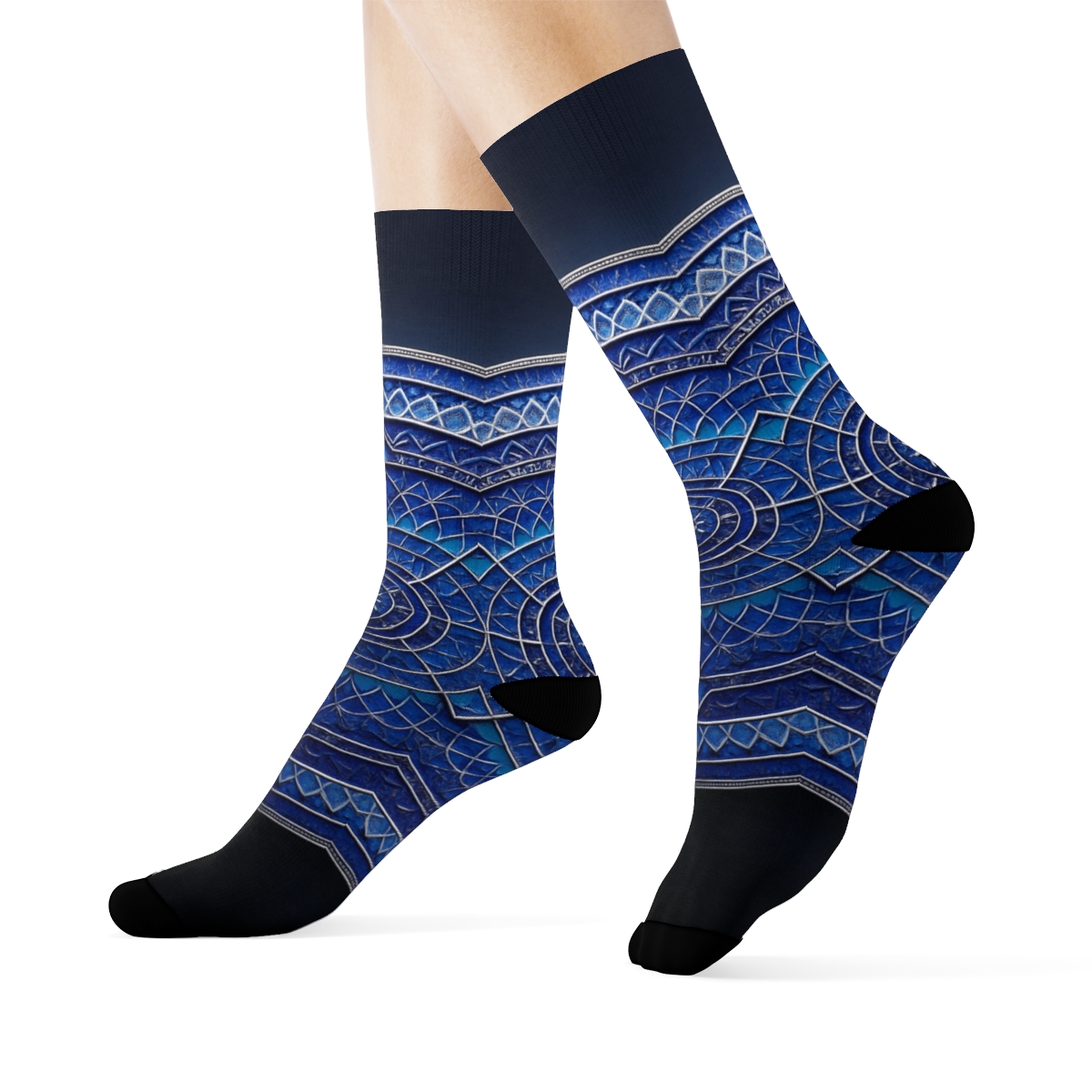 Prismatic Orbit Filigree stylish patterned socks
