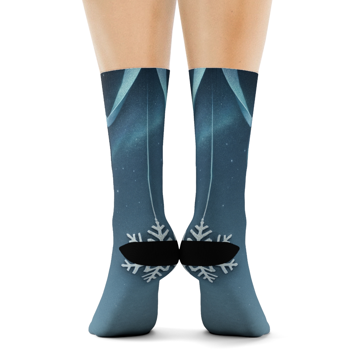Winter Solstice Ribbon Aurora sports performance socks