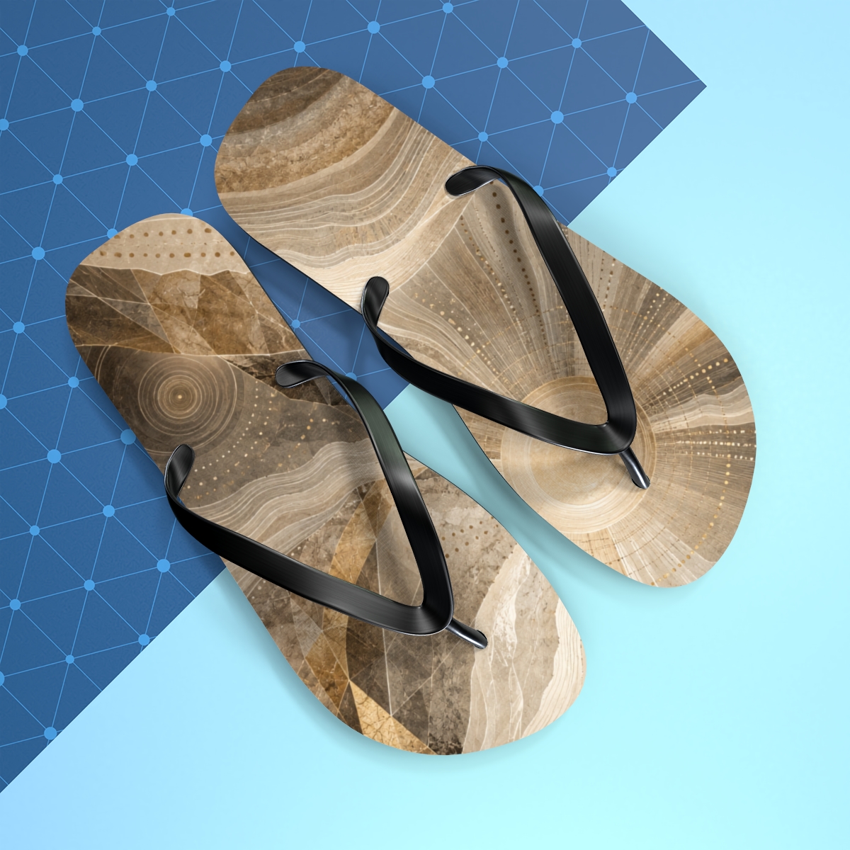 Angular Silt Halo Matrix colorful rubber flip flops [AI-be9b90cf-51aa311d9a9d]