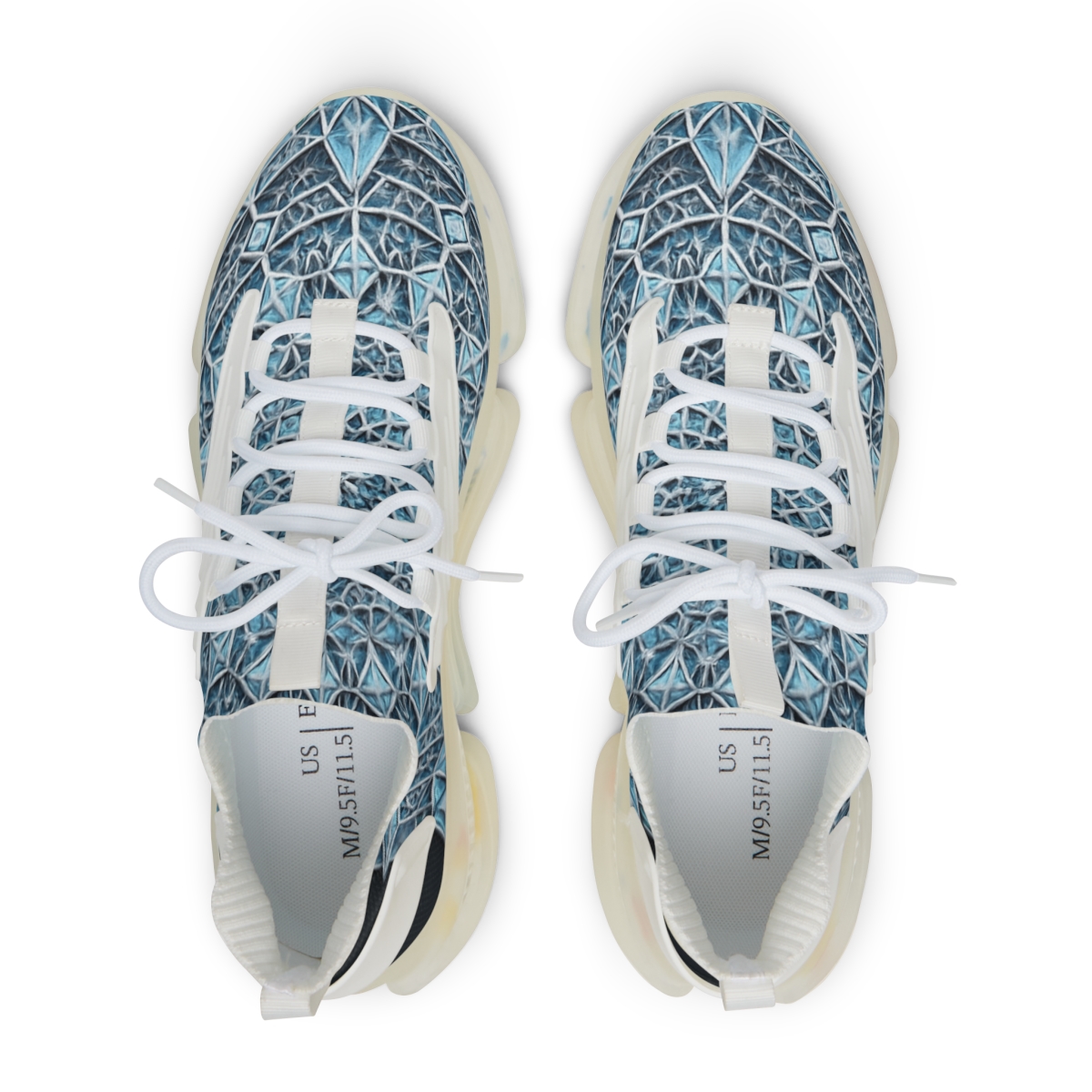 Crystal Lattice Halo Mandala custom sneakers