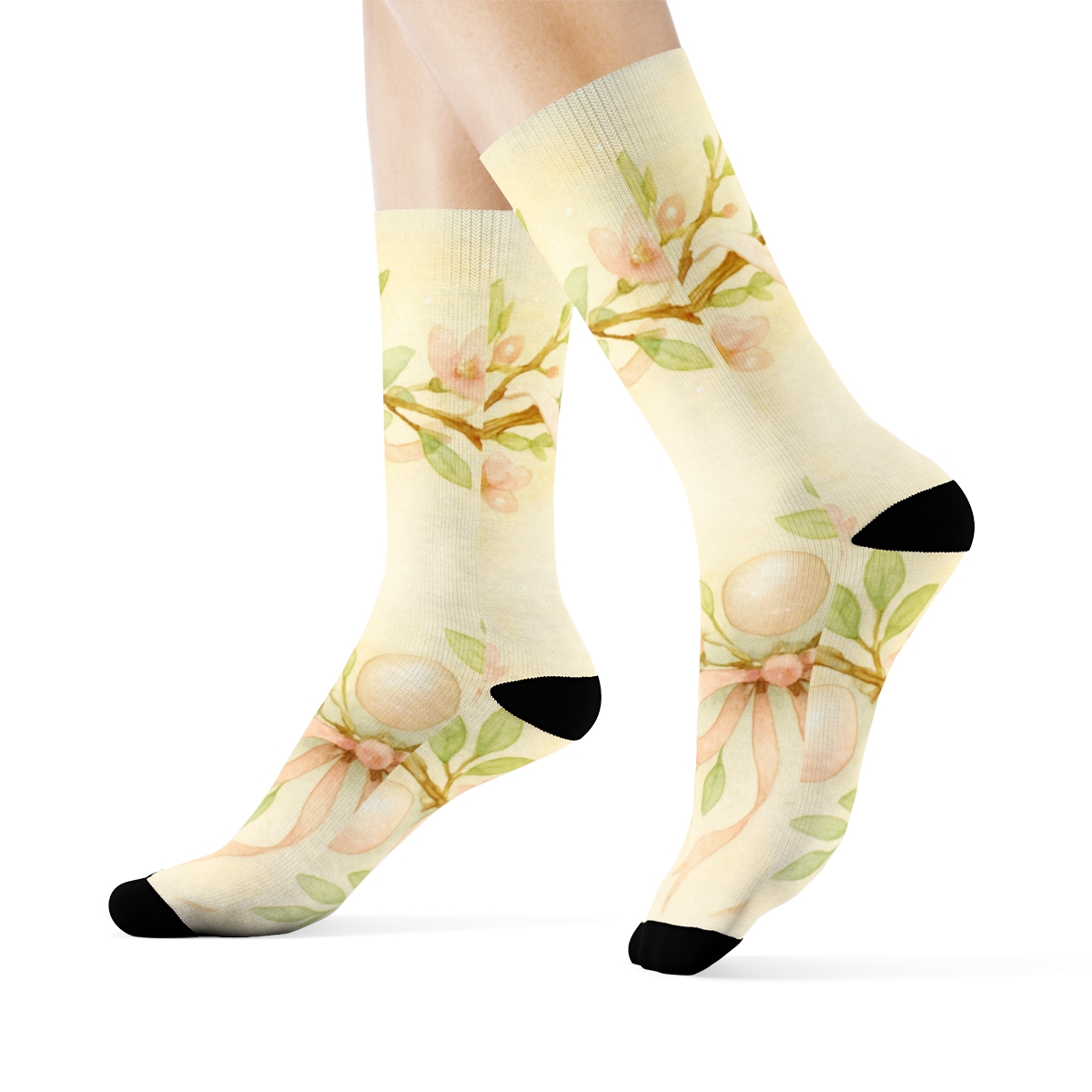 Spring Equinox Ribbon Wreath comfortable cotton socks