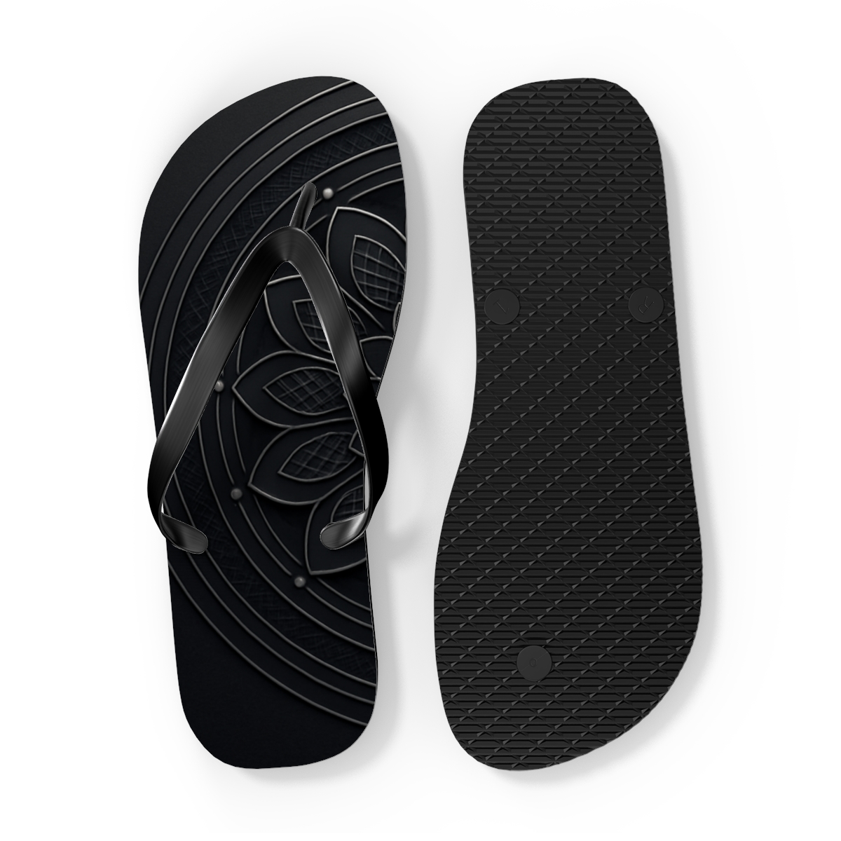 Obsidian Lattice Halo trendy printed flip flops