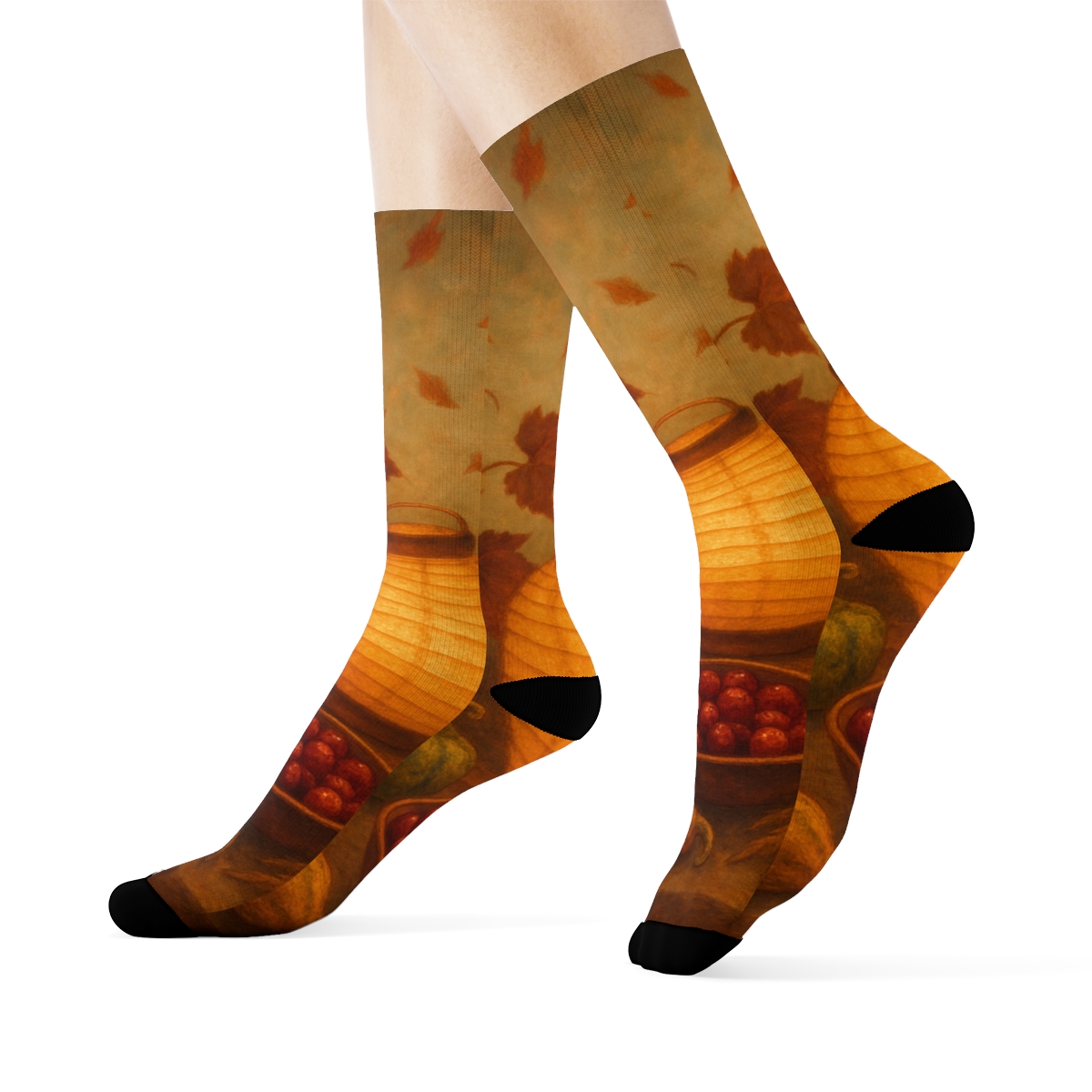 Autumn Equinox Lantern Harvest comfortable cotton socks