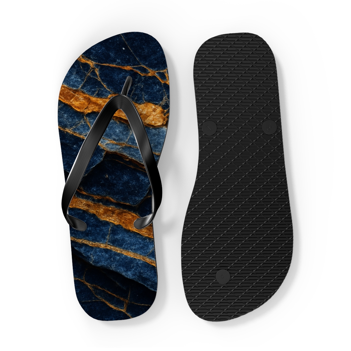Prismatic Strata Vein Lattice personalized beach flip flops