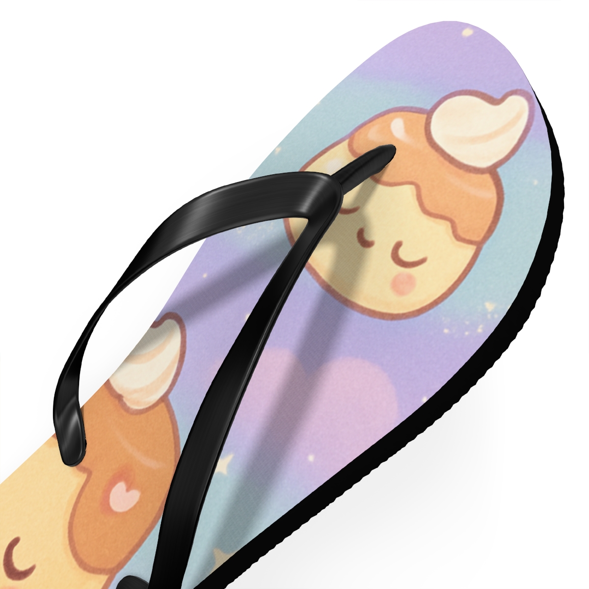 Pastel Planet Pudding Parade trendy printed flip flops