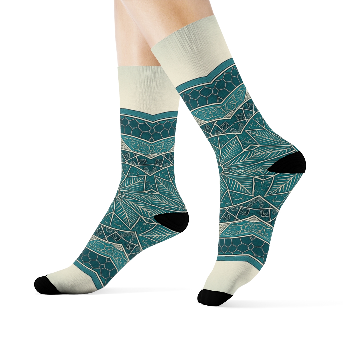 Lattice Pulse Rosette designer logo socks