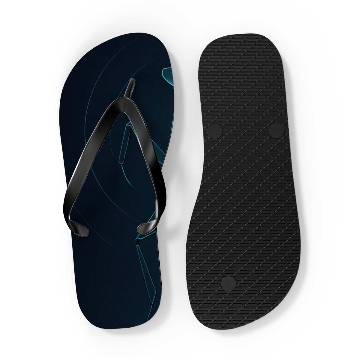 Mantis Orbit Stillness unique graphic flip flops