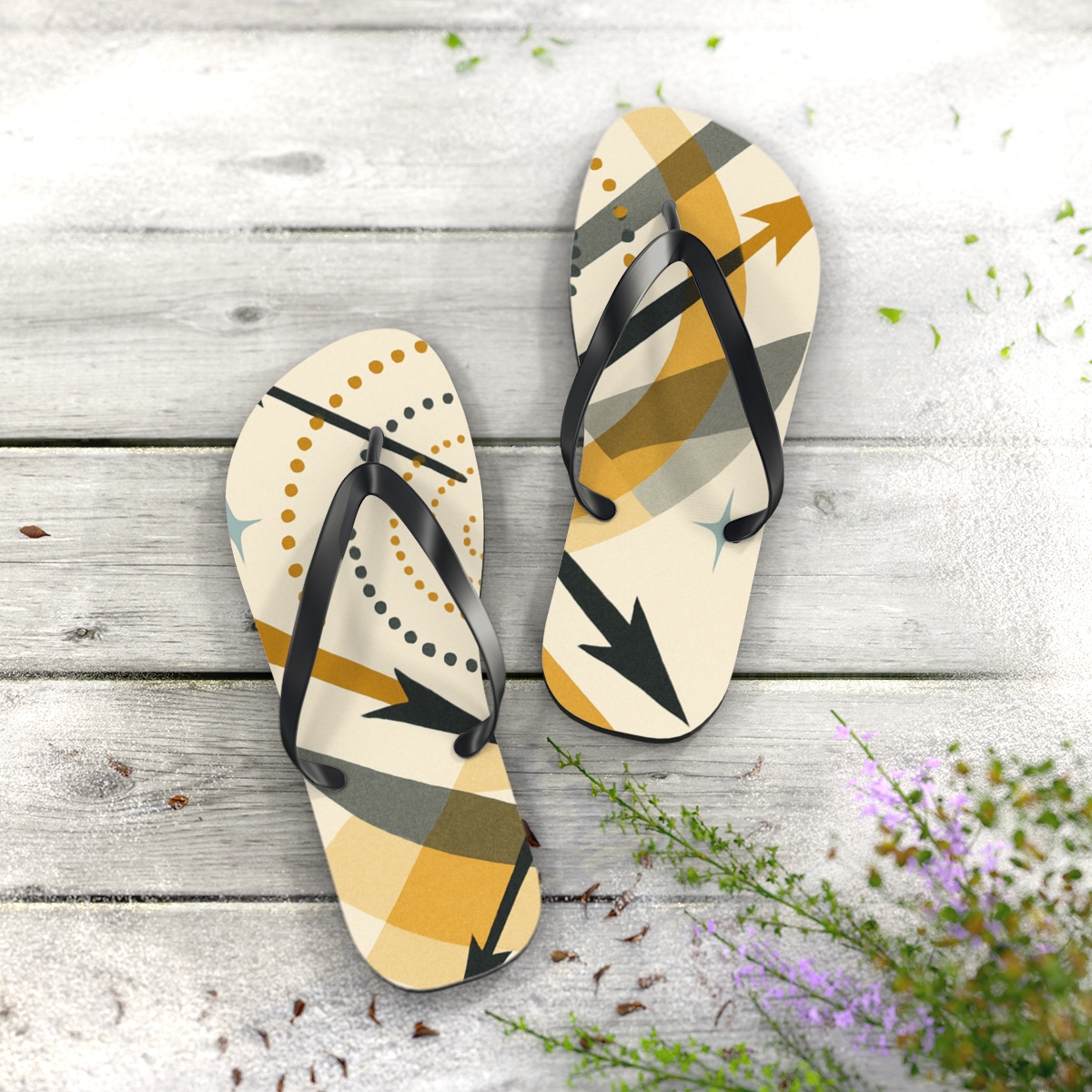 Waggle Signal Constellation soft sole flip flops