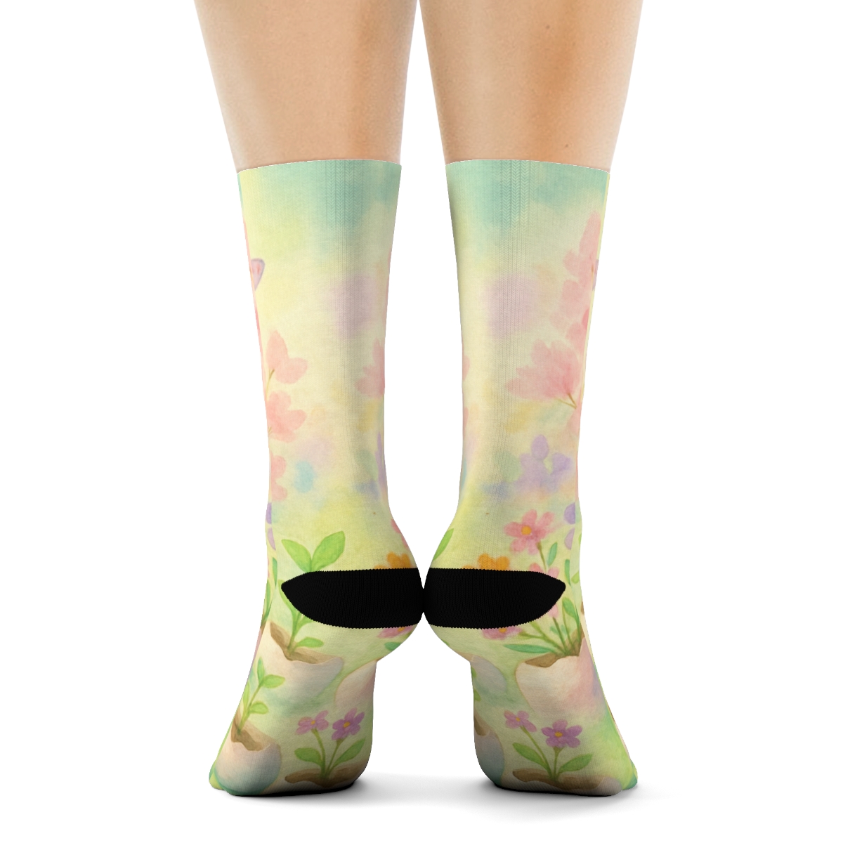 Spring Equinox Eggshell Garden trendy colorful socks