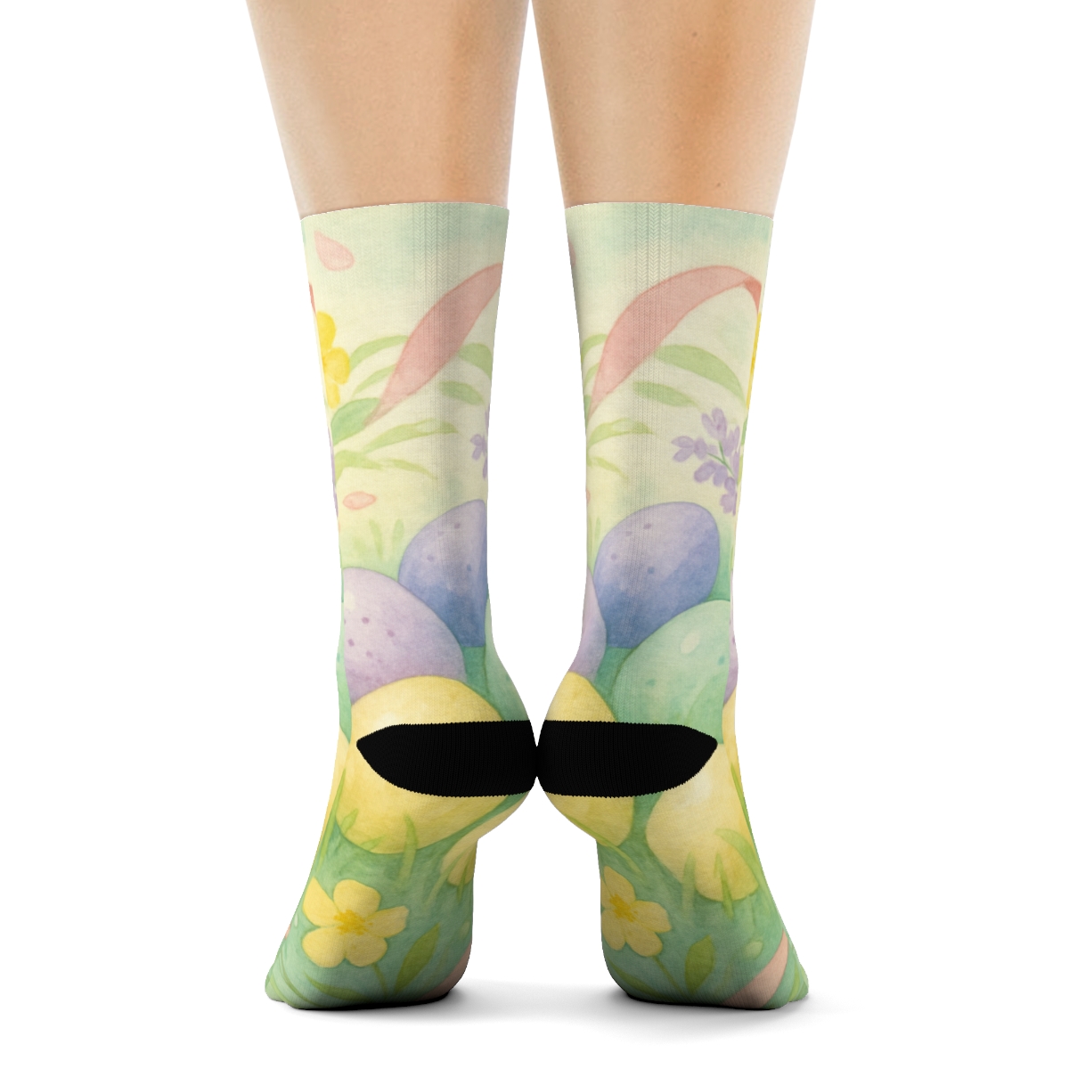Spring Ribbon Egg Garden personalized cozy socks