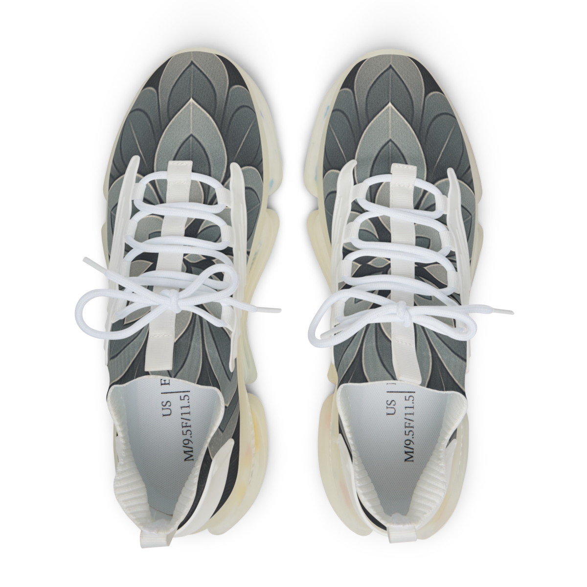 Silver Petal Echo Grid trendy fashion sneakers