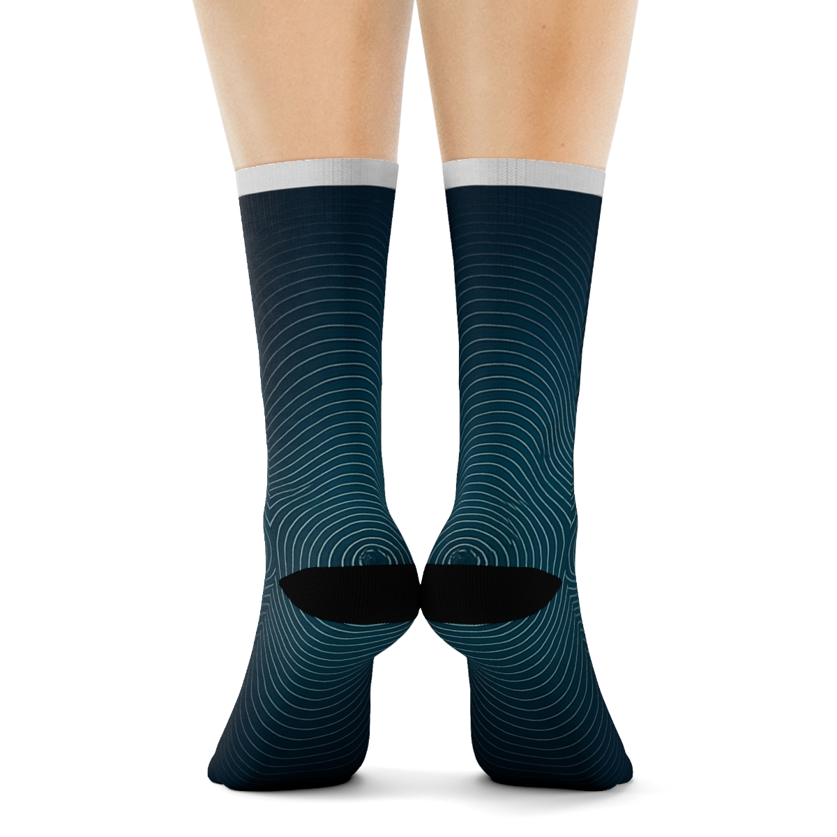 Moire Orbit Overprint comfortable cotton socks