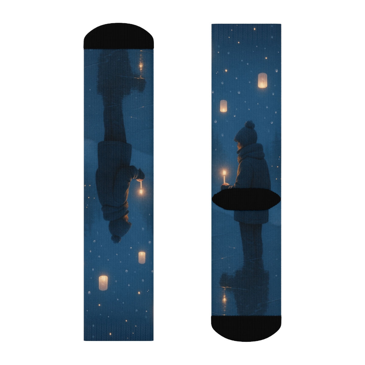 Lantern Night Frost Parade trendy colorful socks